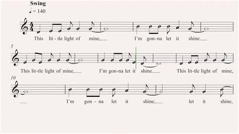 This Little Light Of Mine Hymn Sheet Music | Shelly Lighting