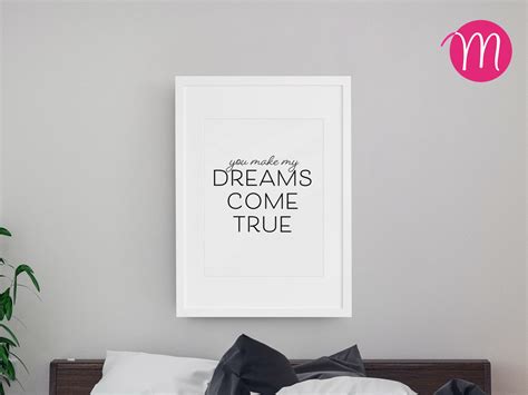 You Make My Dreams Come True lyrics downloadable poster | Etsy