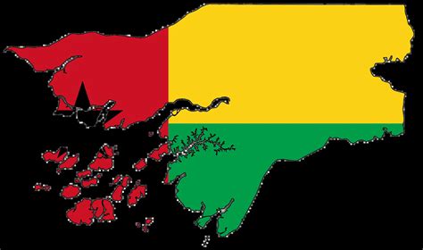 Guinea Bissau Flag Map - MapSof.net