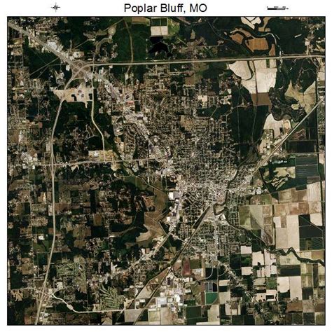 Aerial Photography Map of Poplar Bluff, MO Missouri