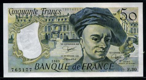 France money 50 French Francs banknote 1983 Maurice Quentin de La Tour ...