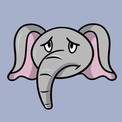 Sad Elephant Vector Art, Icons, and Graphics for Free Download