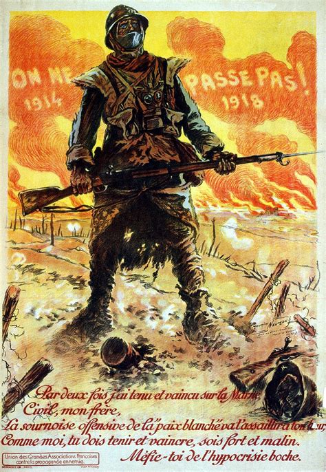 WWI Poster France They Shall Not Pass! 1914 . . . 1918. Twice Have I Resisted An | Military ...