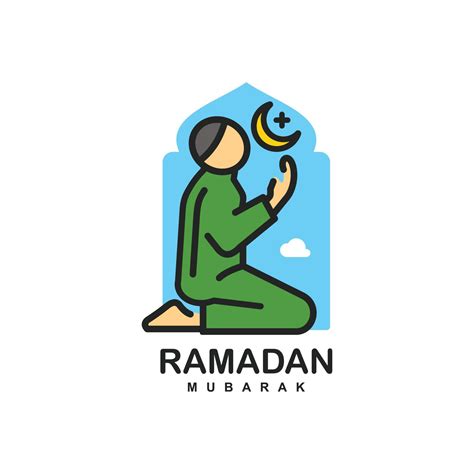 Islamic prayer logo design vector 11962012 Vector Art at Vecteezy