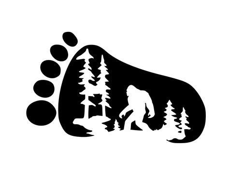 Bigfoot in Forest Footprint Decal Bigfoot Decal Sasquatch - Etsy.de