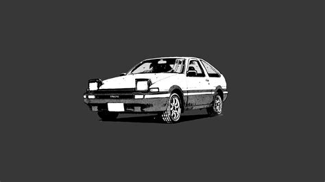 car, digital art, render, vehicle, Toyota AE86, Toyota, frontal view, pop-up headlights, stanced ...