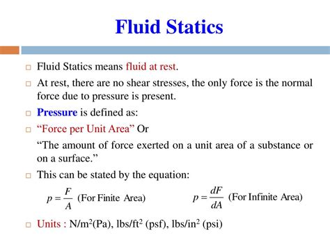 PPT - Fluid Statics PowerPoint Presentation, free download - ID:6207529