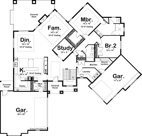 1 Story Modern Farmhouse Plan | Birkdale | Craftsman style house plans, House plans farmhouse ...