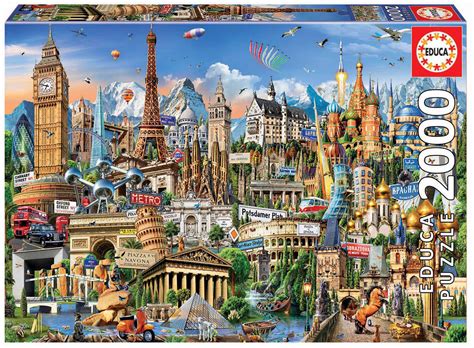 Puzzle Europa Zabytki, 2 000 elementów | Puzzle-Mania.pl