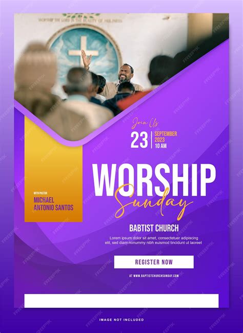 Premium Vector | Vector church conference flyer templates design