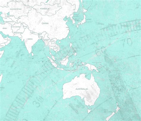 WORLD MAP Canvas Print Ready for Hanging Wall Art Pastel | Etsy