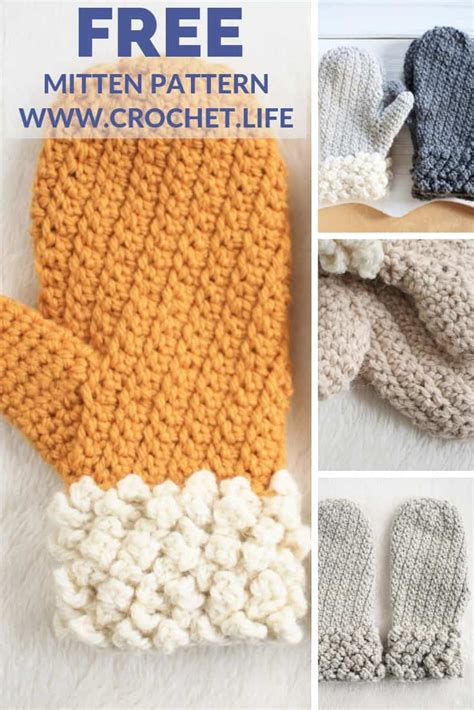 Gorgeous Free Crochet Mitten Pattern for Adults and Teens - Crochet Life