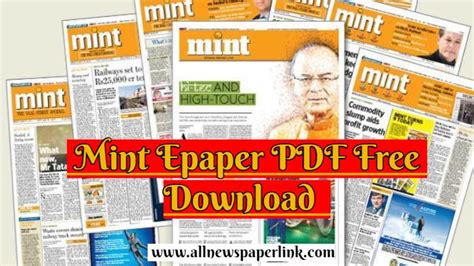 Mint Epaper PDF Free Download | Download Today Mint Newspaper Pdf Sep ...