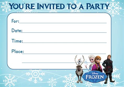 Frozen Birthday Invitations Editable - 10 Free PDF Printables | Printablee