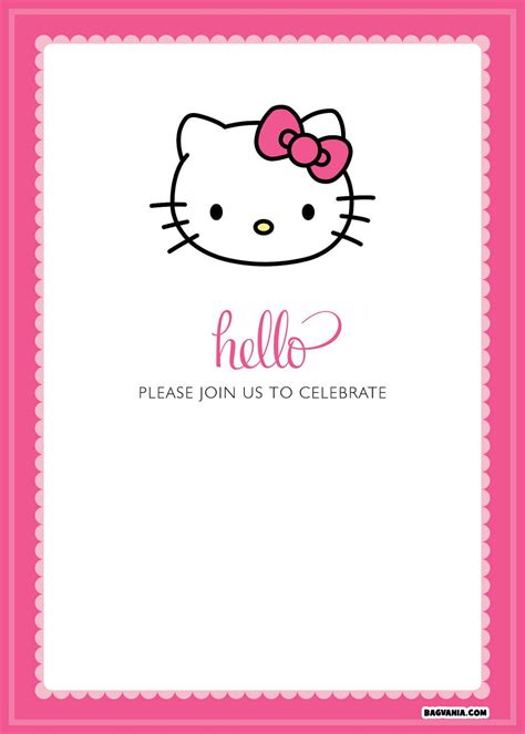 Free Printable Hello Kitty Birthday Invitations – FREE Printable ...