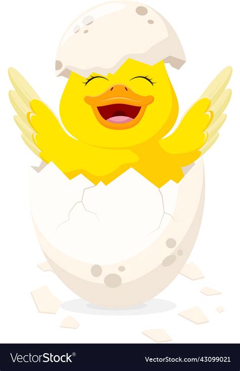 Happy duck cartoon isolated on white Royalty Free Vector