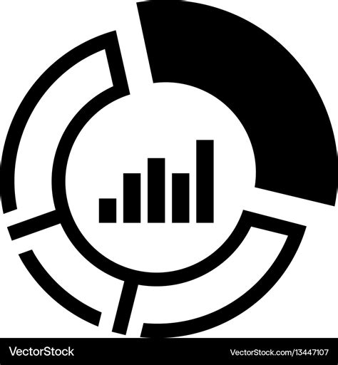 Market share icon business concept flat design Vector Image