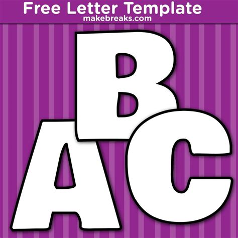 Free Printable Bold Letters Templates - Make Breaks | Printable letter templates, Printable ...