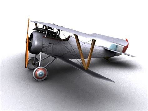 nieuport 24 ww1 biplane 3d model