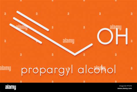 Propargyl alcohol molecule. Skeletal formula Stock Photo - Alamy