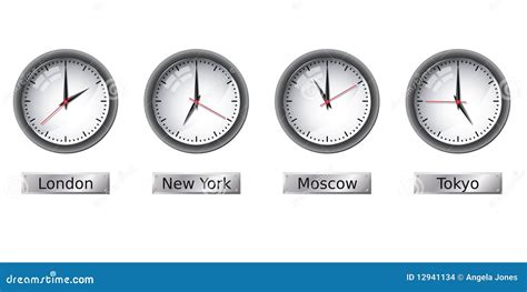 Time Zone Clocks Stock Images - Image: 12941134