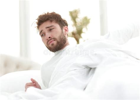 Closeup.tired Man Sleeping on the Bed Stock Photo - Image of house, calm: 109231832