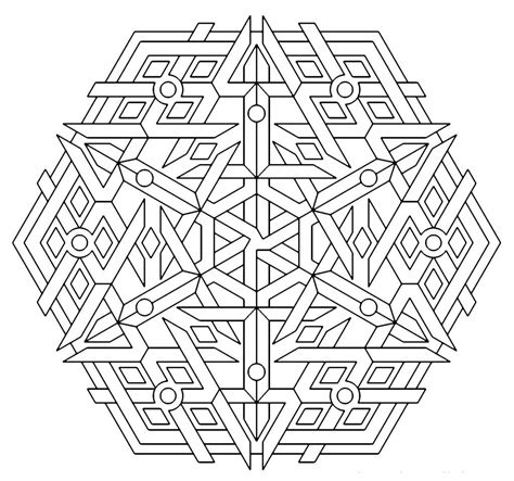 Geometric Mandala Coloring Pages - Coloring Home