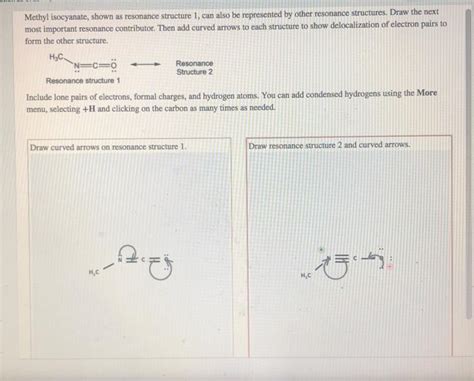 Solved Methyl isocyanate, shown as resonance structure 1, | Chegg.com