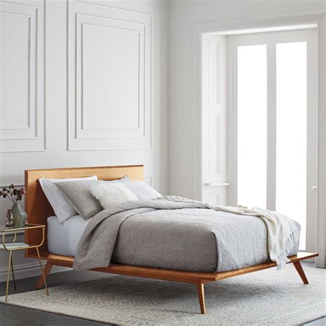 Mid-Century Platform Bed – Acorn | West Elm