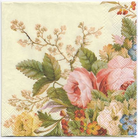 Decoupage Paper Napkins of Summer Roses