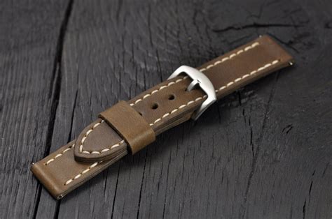 Handmade Leather Men's Watch Strap 16mm 18mm 20mm 22mm - Etsy