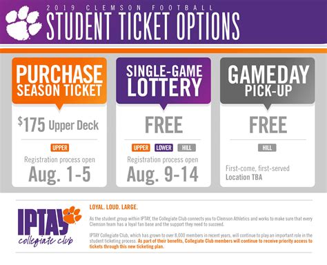 2019 Football Student Tickets – Clemson Tigers Official Athletics Site