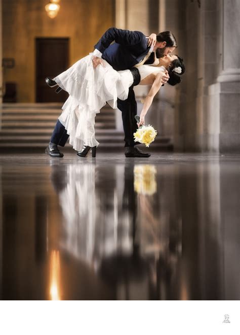 dance dip second floor - San Francisco City Hall Wedding Photographer - Ken Mendoza