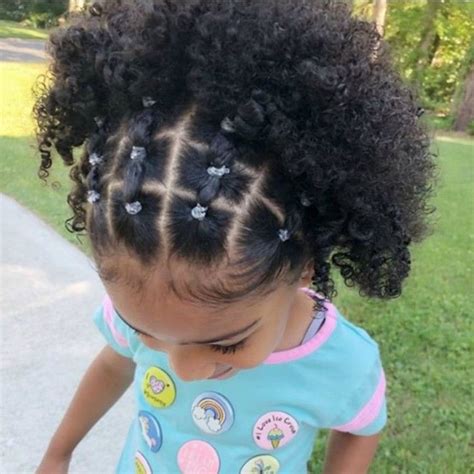 Banded Half-Updo for Kids with Naturally Curly Hair