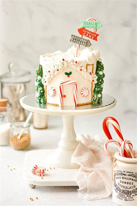 Santa's Workshop Christmas Cake - Curly Girl Kitchen