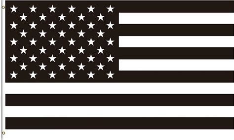 Amazon.com : ShineSnow Black and White American Flag 5x8 Feet Flag ...