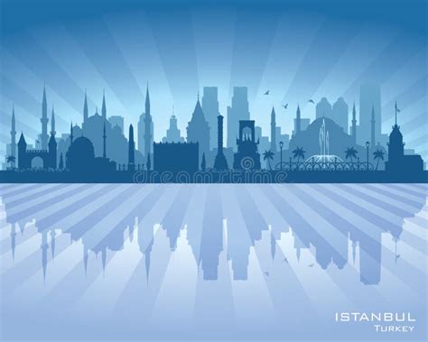 Istanbul Turkey City Skyline Silhouette Stock Vector - Illustration of architecture, beautiful ...