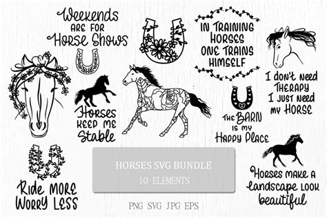 Horse SVG Bundle | Horse lover shirt designs | Horse quotes