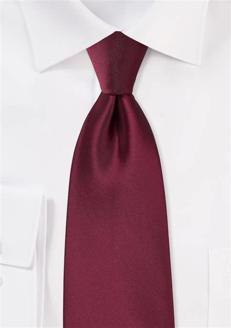 Solid Color Tie in Elegant Claret Red | Cheap-Neckties.com