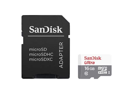 SanDisk Class 10 Ultra Android MicroSDHC Memory Card and SD Adapter ...