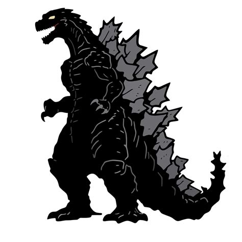 Godzilla isolated on transparent background, , digital illustration ...