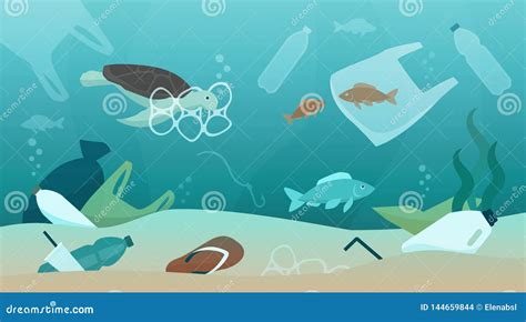 Ocean Pollution and Its Impact on Ecosystem Stock Vector - Illustration ...