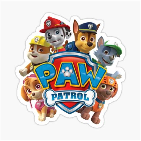 "Paw patrol logo stickers | paw patrol" Sticker for Sale by Desgin0001 | Redbubble