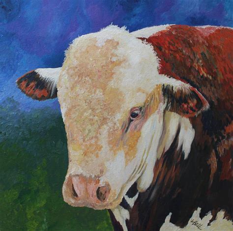 Local Hereford Bull Painting by Leonie Bell - Fine Art America