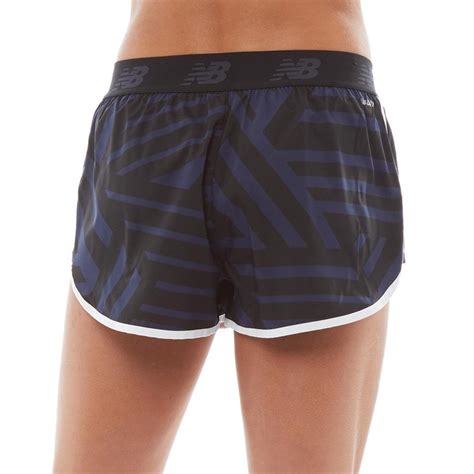 Buy New Balance Womens Accelerate Printed 2.5 Running Shorts Black/Navy