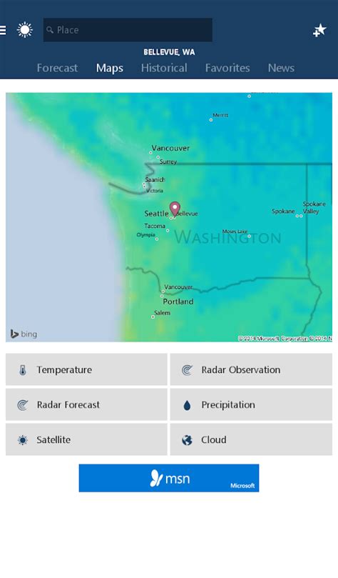 MSN Weather - Forecast & Maps - Android Apps on Google Play