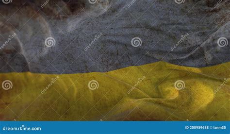 Old Ukraine Flag waving stock illustration. Illustration of national ...