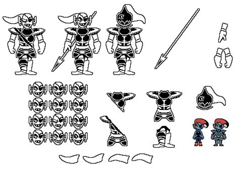 Pixilart - Undyne sprite sheet by Werdna-5002