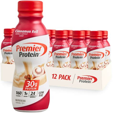 Premier Protein Shake, Cinnamon Roll, 30g Protein, 11.5 Fl Oz, 12 Ct ...