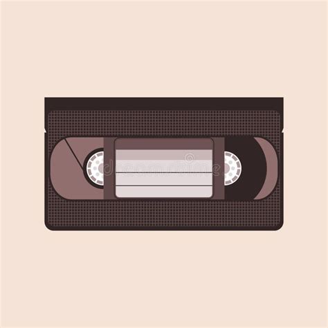 Video Tape with Empty Label. Elegant Retro VHS Video Cassette. Stock Vector - Illustration of ...